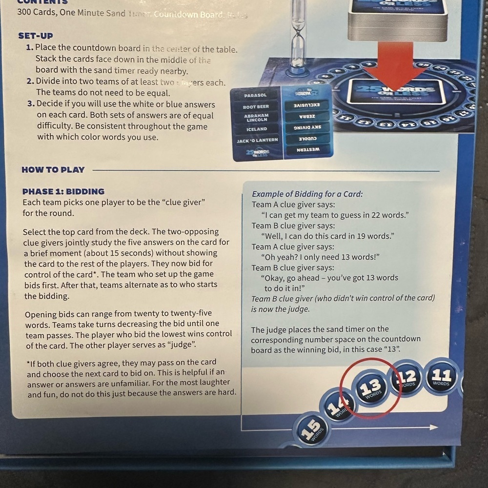 25 Words or Less Board Game by - Blue - Picture 4 of 4